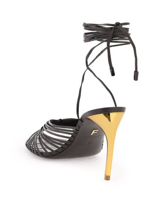 FERRAGAMO Elevate your Style with Luxurious Curved Heel Sandals for Women