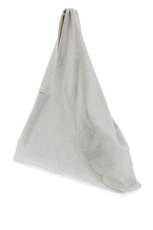 豪華なサテン製の輝くラインストーンが付いたショッピングバッグ－SS24コレクション 