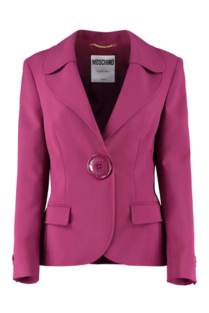 MOSCHINO COUTURE Purple Single-Button Jacket for Women - SS22 Collection