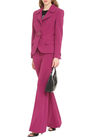 MOSCHINO COUTURE Purple Single-Button Jacket for Women - SS22 Collection