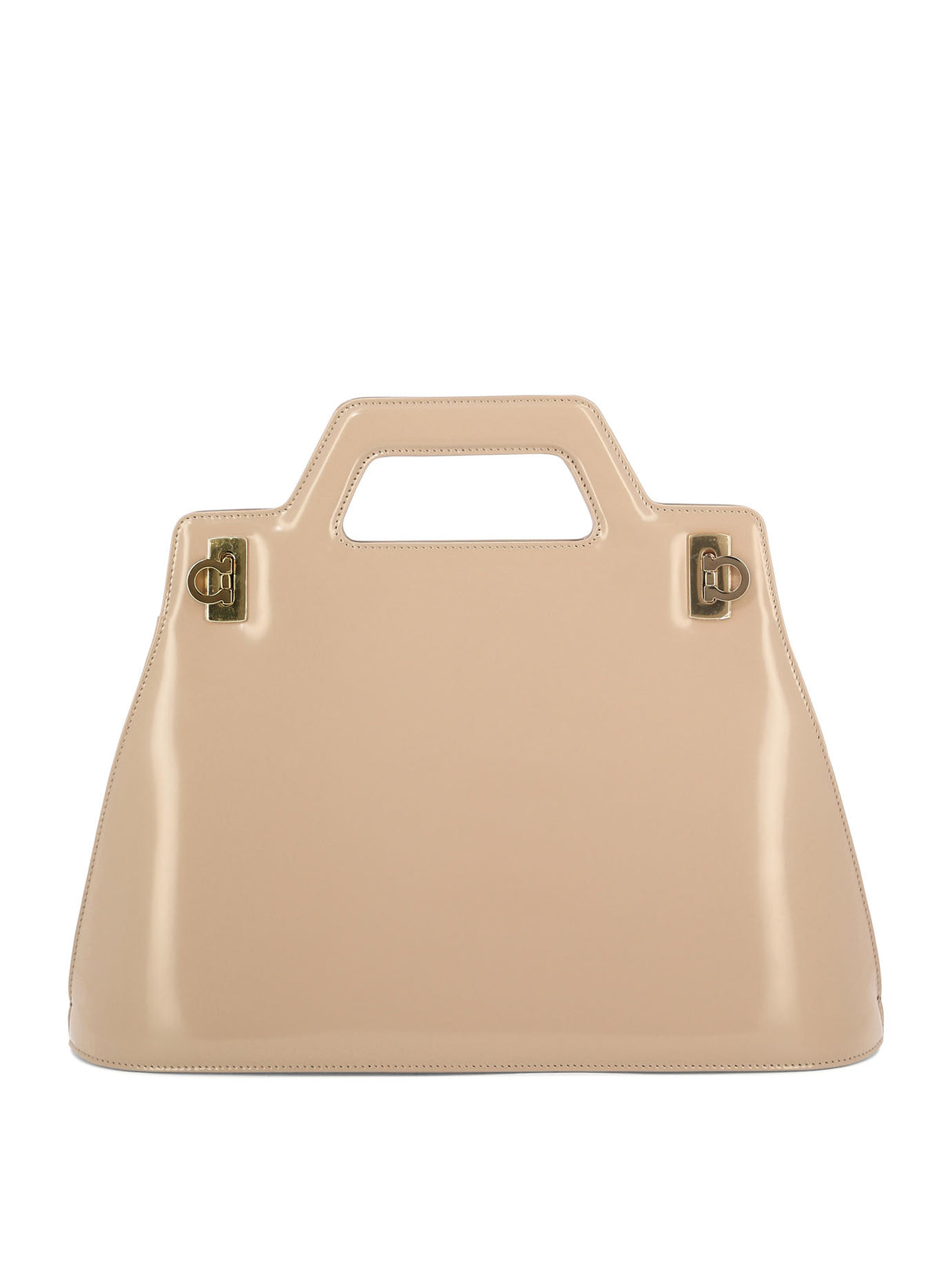 FERRAGAMO Beige Leather Tote with Removable Strap for Women - FW23 Collection