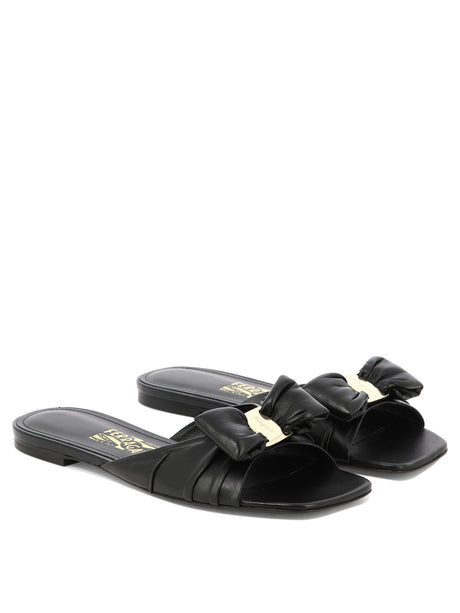 FERRAGAMO Black 24SS Women's fashion sandals