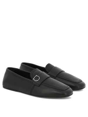 FERRAGAMO Black Leather Loafers for Men - SS24 Collection