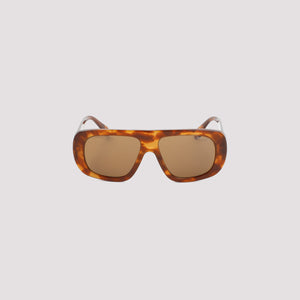 Mắt kính thiết kế Irregular-Shaped cho nam và nữ màu nâu cho mùa xuân thu FW23