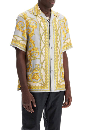 VERSACE PRINTED SILK BOWLING SHIRT FROM THE GODS' COLLECTION