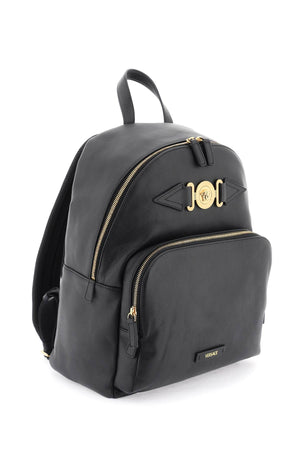 VERSACE Luxurious Men's Leather Backpack with Iconic Medusa Applique