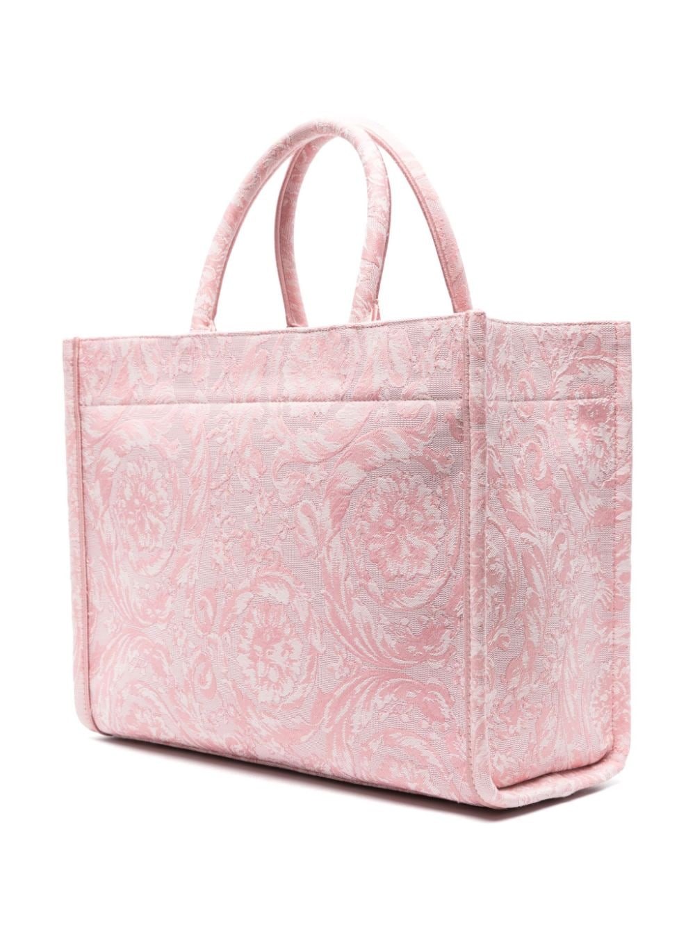 Athena Baroque-Print Tote Handbag for Women in Pale Pink