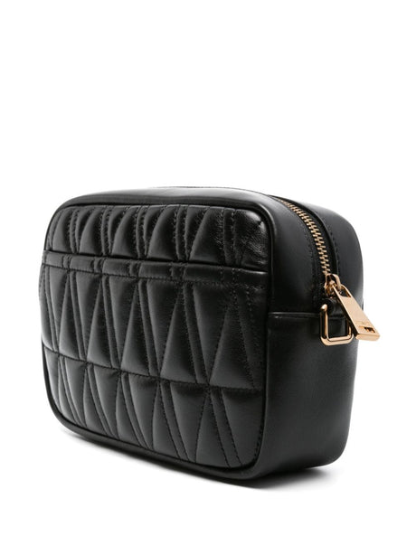 VERSACE Stylish Black Leather Crossbody Handbag for Women - SS24 Collection