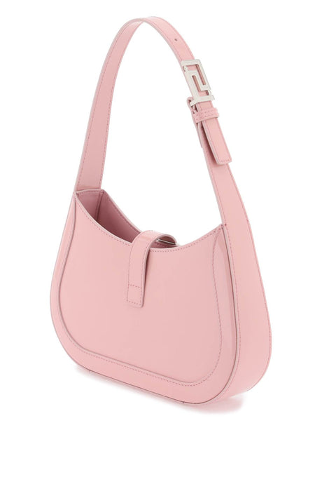 VERSACE Chic Pink Calf Leather Mini Hobo Shoulder Bag for Women SS24