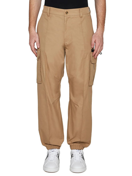 VERSACE Men's Tan Cargo Trousers for SS24