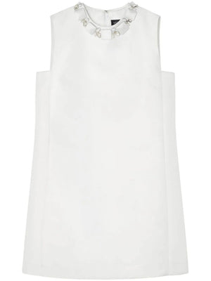VERSACE White Beaded Mini Dress for Women - SS24 Collection