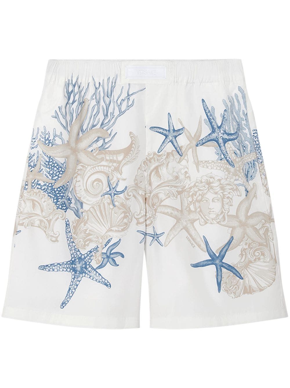 VERSACE Men's FW24 Star-Printed Coral Shorts