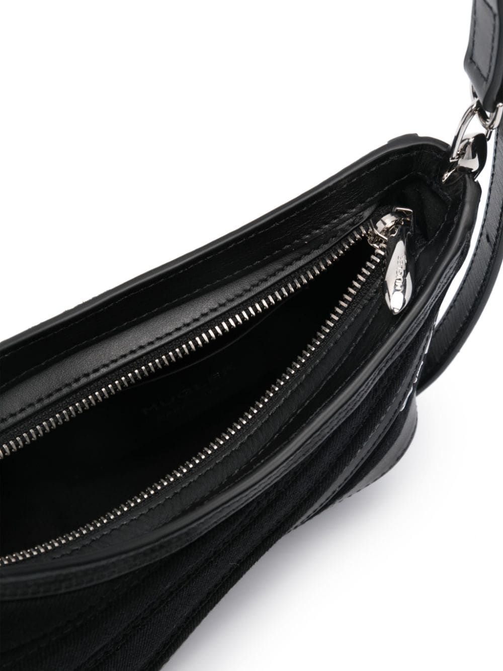 Spiral Curve 01 Shoulder Handbag - Women's Black Leather Bag