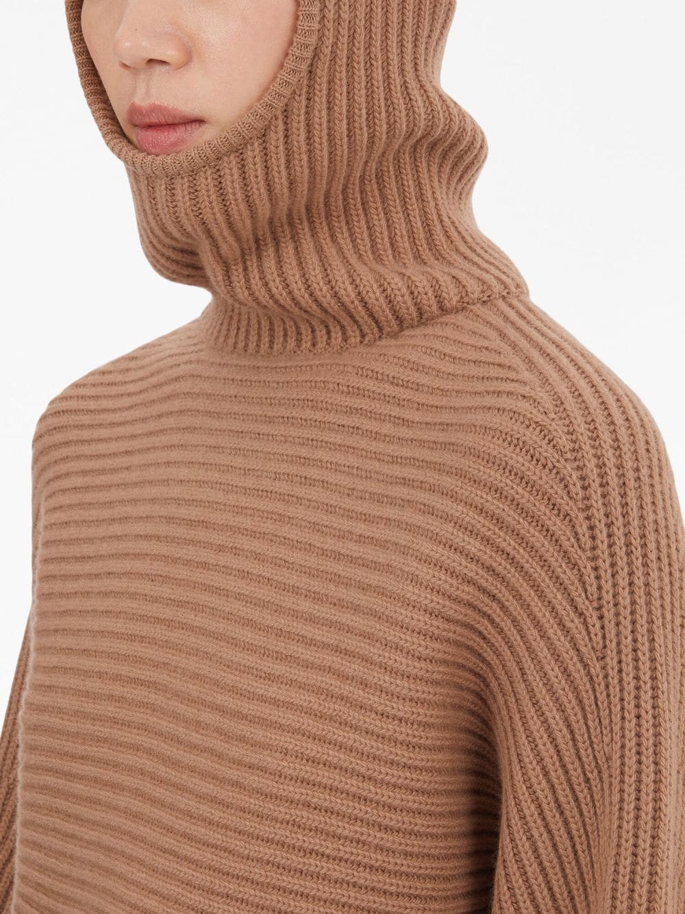 Ferragamo Color-Block Cropped Cashmere Hoodie for Women - FW23