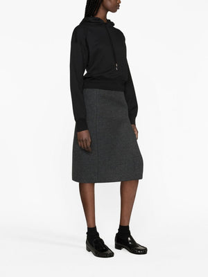 FERRAGAMO Fashion Forward Black Cotton Hoodie for Women