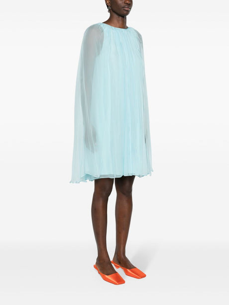 MAX MARA PIANOFORTE Clear Blue Silk Midi Dress for Women