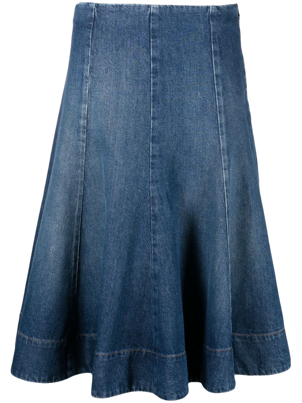 Faded Indigo Denim Skirt - Trendy and Timeless