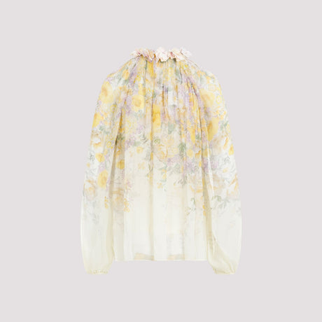 ZIMMERMANN Multicolored Harmony Billow Blouse for Women | SS24 Collection