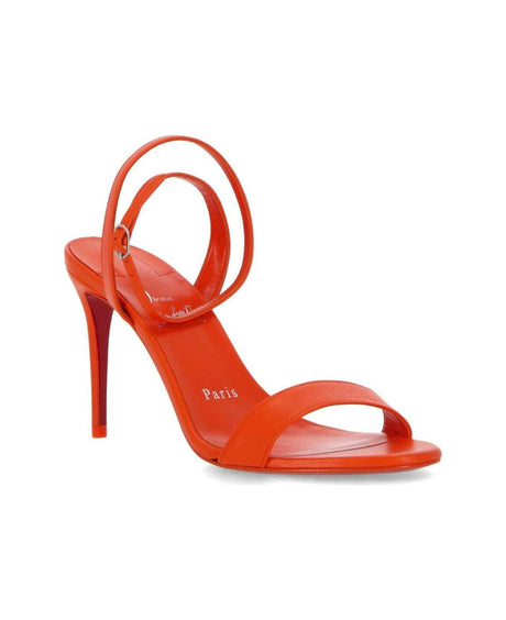 CHRISTIAN LOUBOUTIN Lava Orange Leather Stiletto Sandals for Women
