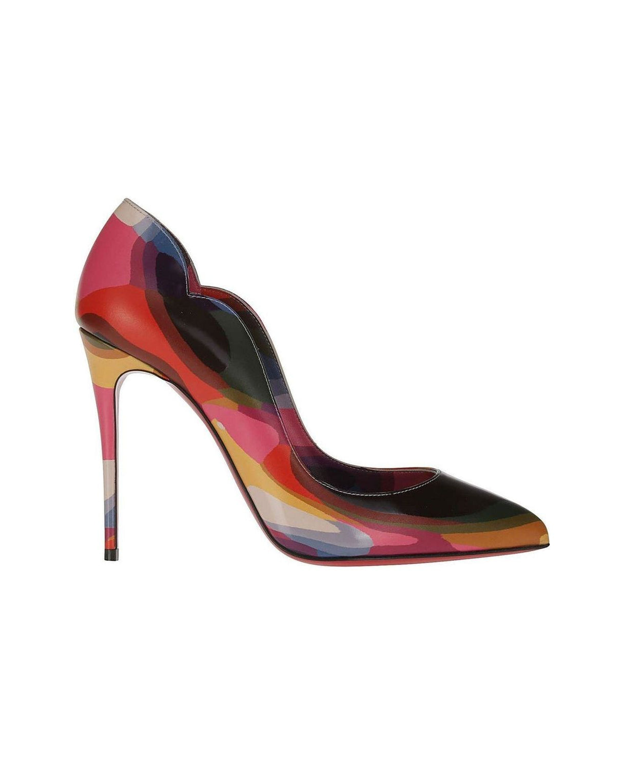 CHRISTIAN LOUBOUTIN SMOOTH GRAIN ALL-OVER ILLUSION PRINT PUMPS