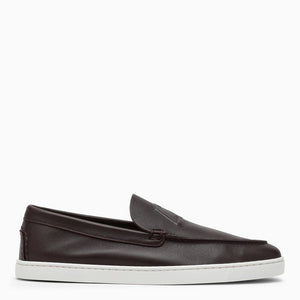 CHRISTIAN LOUBOUTIN Brown Leather Boat Shoe for Men - SS24 Collection