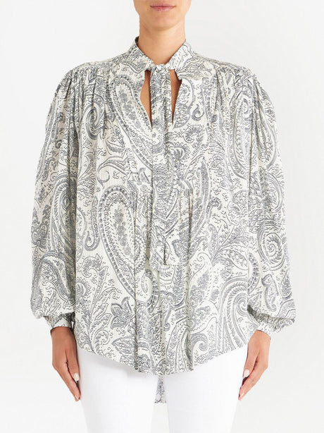 ETRO Multicolor All Over Paisley Print Blouse for Women - SS23 Collection