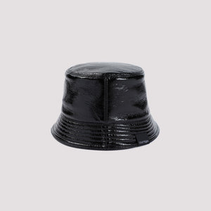 COURREGÈS Black Vinyl Bucket Hat for Women - SS24 Collection