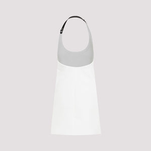 COURREGÈS White Buckle Babydoll Dress for Women - Spring/Summer 2024