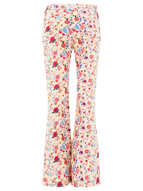 INES DE LA FRESSANGE Embroidered Regular Fit Trousers for Women in White for SS24