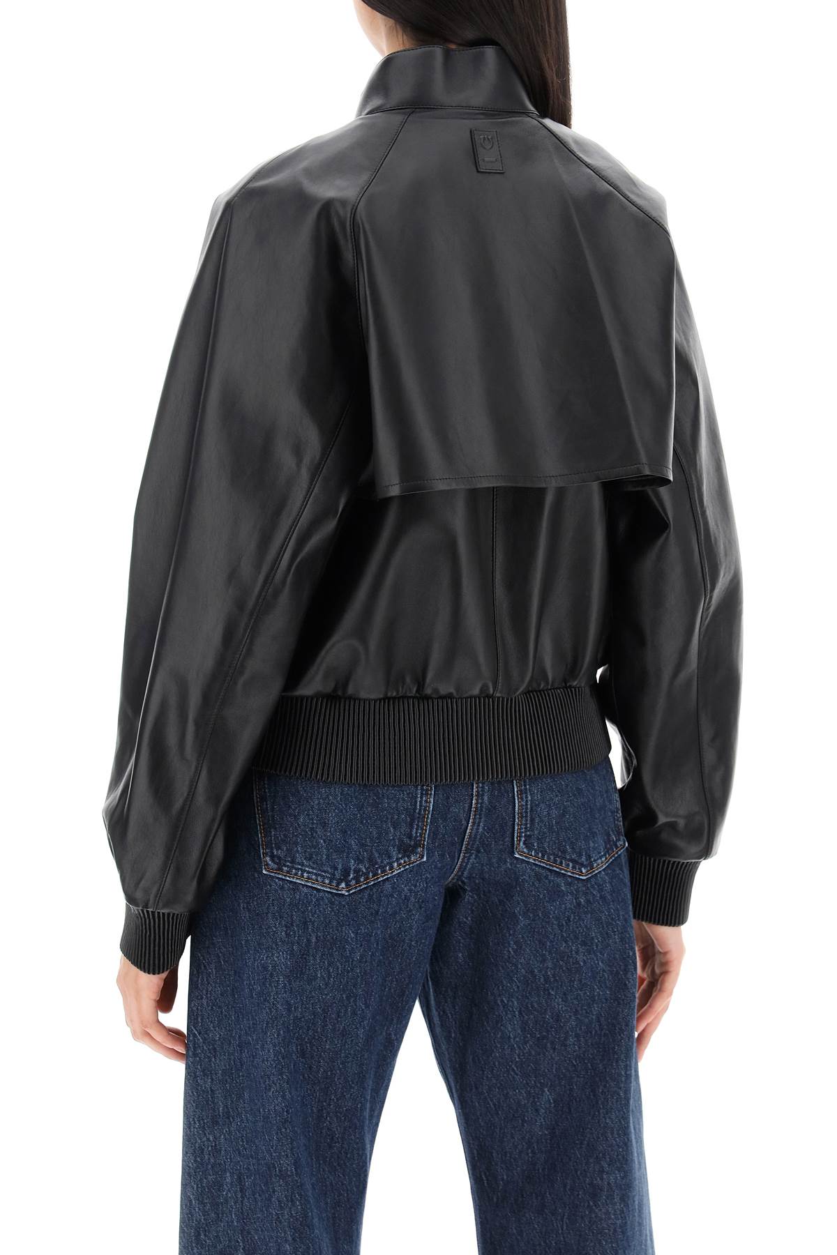 FERRAGAMO Luxurious Leather Jacket for Fashion-Forward Women