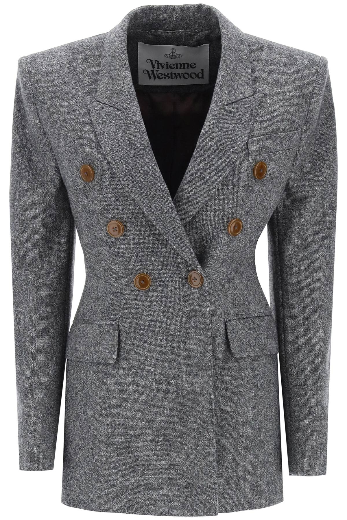 VIVIENNE WESTWOOD Luxurious Women's Tweed Jacket in Mixed Colors for FW23