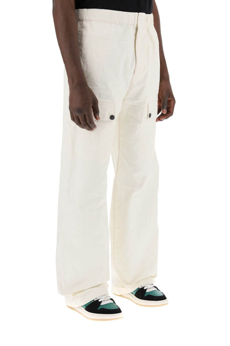 Men's White Linen Coated Pants - SS24 Collection