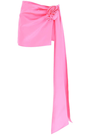 粉红色丝缎迷你裙 - SS23系列