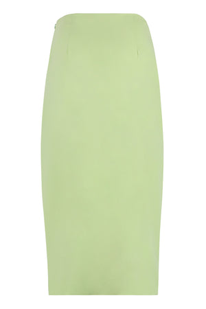 綠色優雅緞面包腰裙 - SS23系列