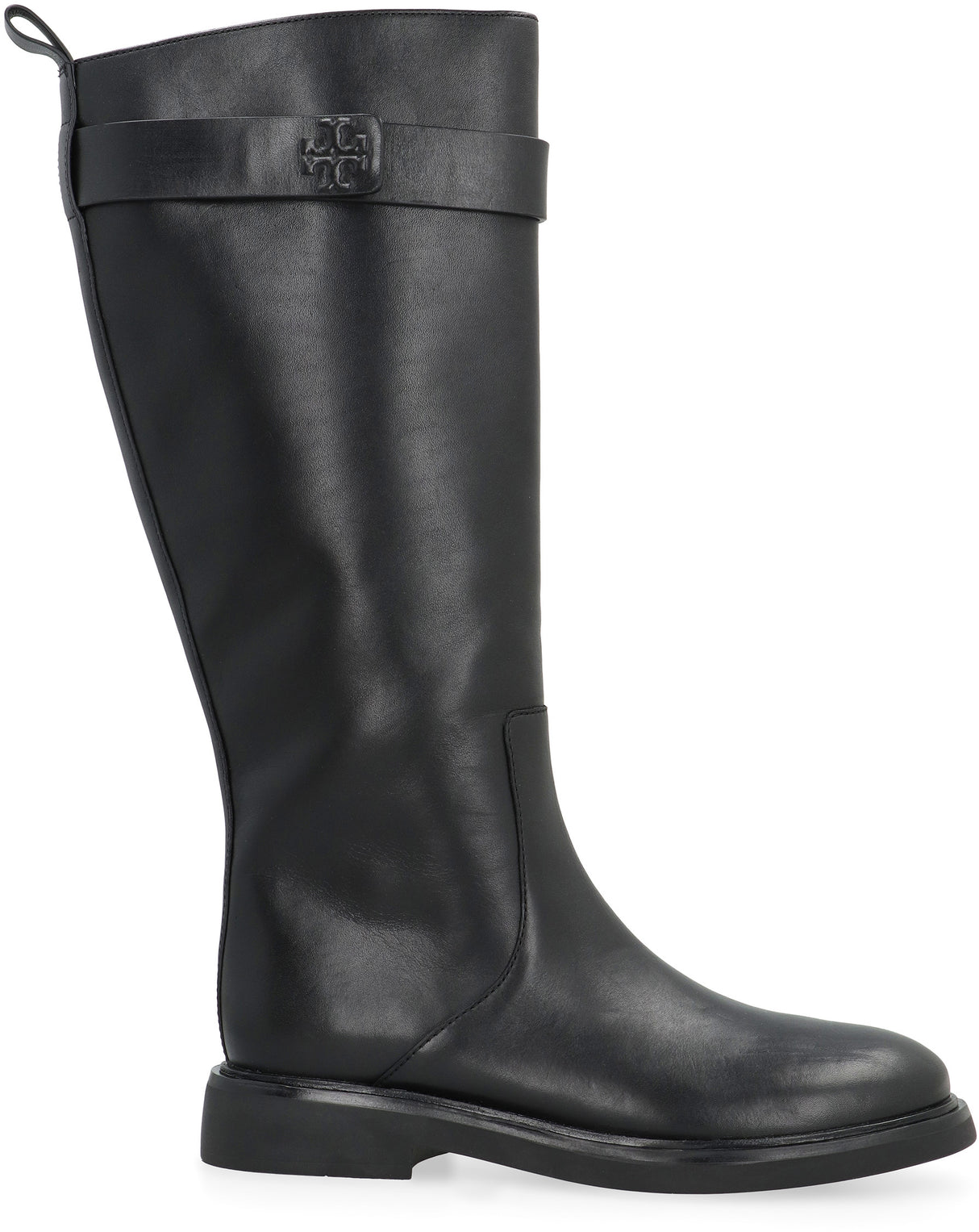 時尚黑色女性皮革靴子 (2023秋冬款)