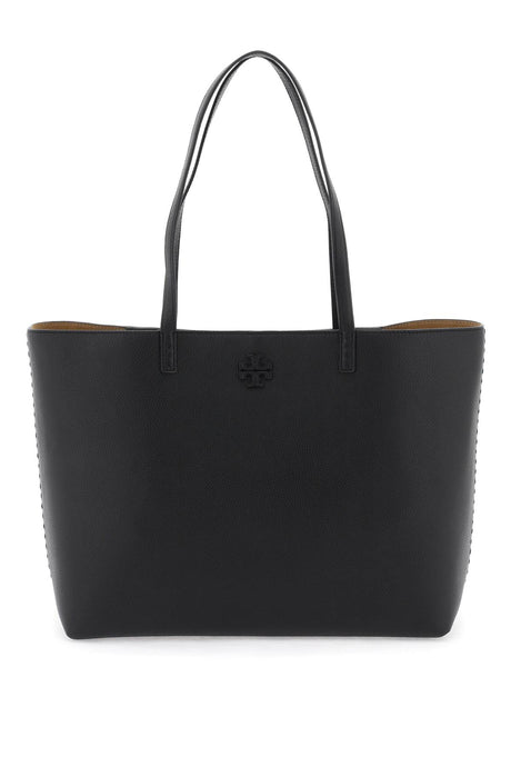 TORY BURCH Classic Black Leather Tote Bag for Women