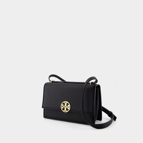 TORY BURCH Classic Black Leather Shoulder Handbag for Women
