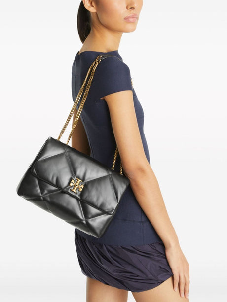 Kira Quilt Small Shoulder Bag for Women - Black