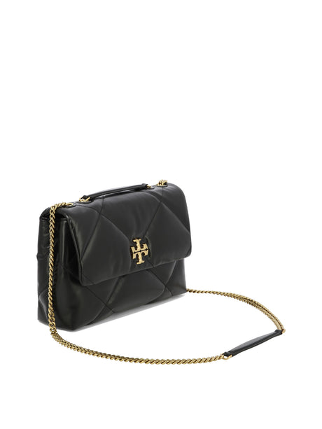 TORY BURCH Elegant Black Quilted Convertible Shoulder Bag for Women
