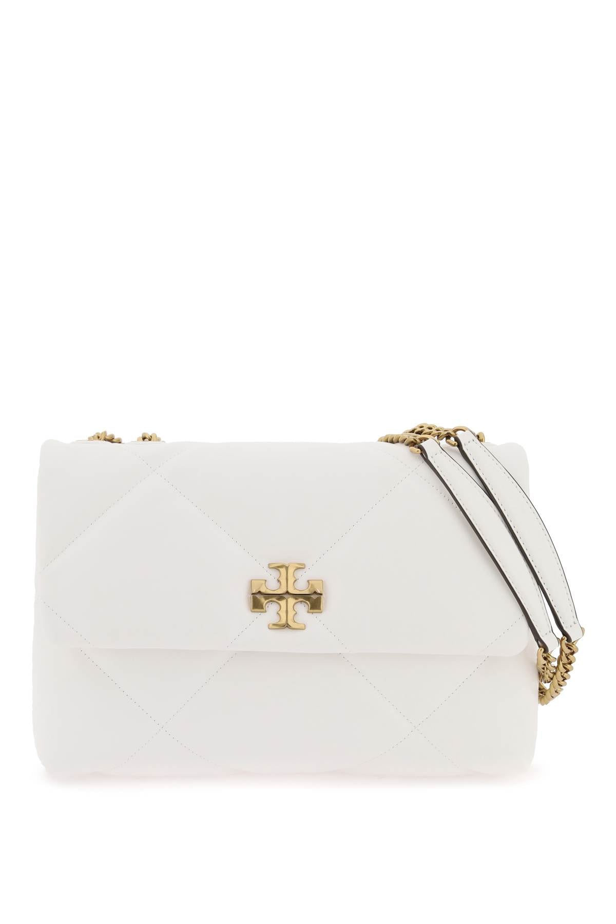 TORY BURCH Quilted Nappa Leather Shoulder Handbag for Women - White
