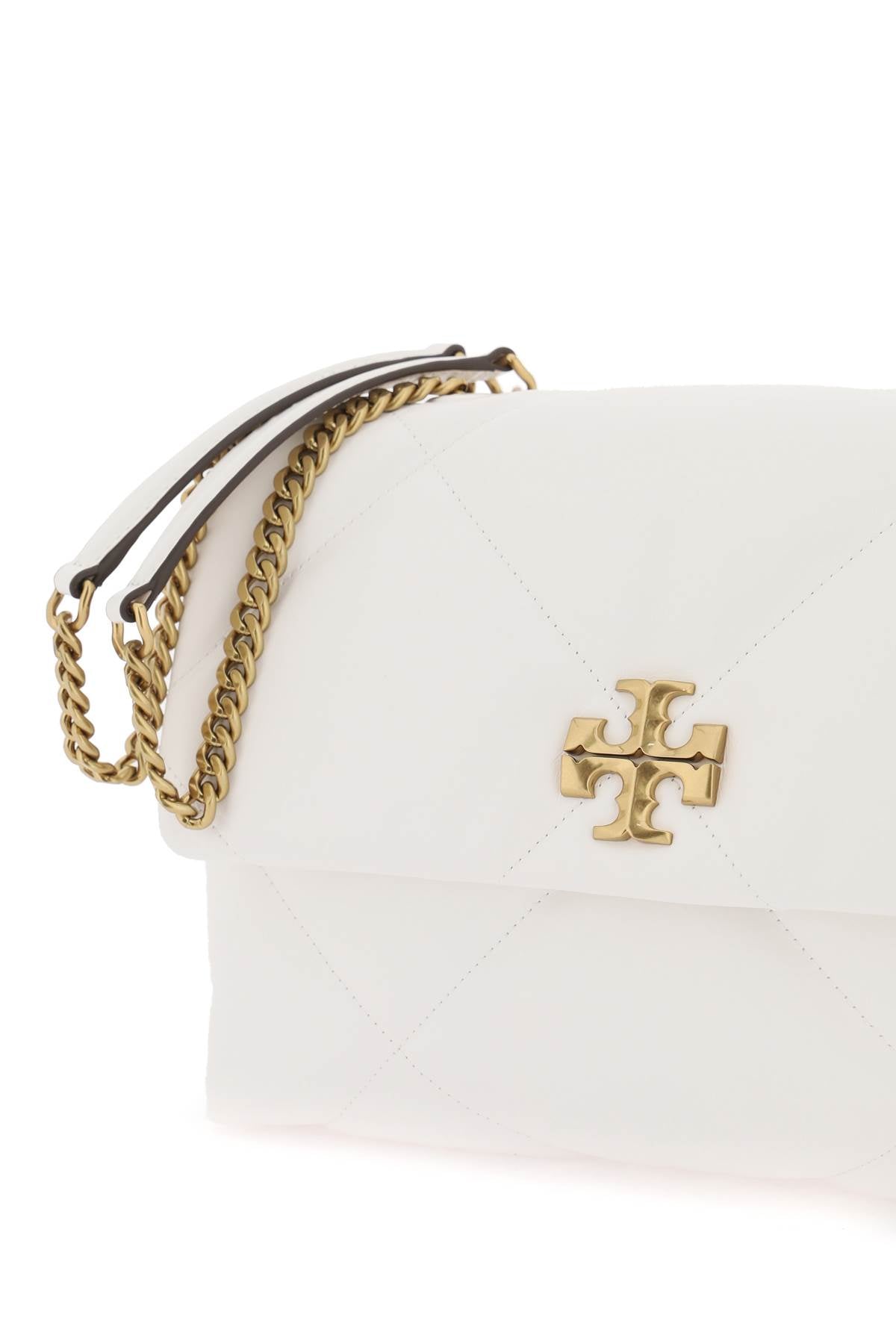 TORY BURCH Quilted Nappa Leather Shoulder Handbag for Women - White