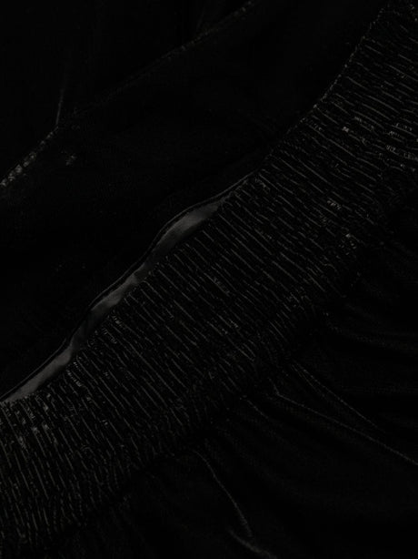 女性黑色絲絨褲- FW23全新系列