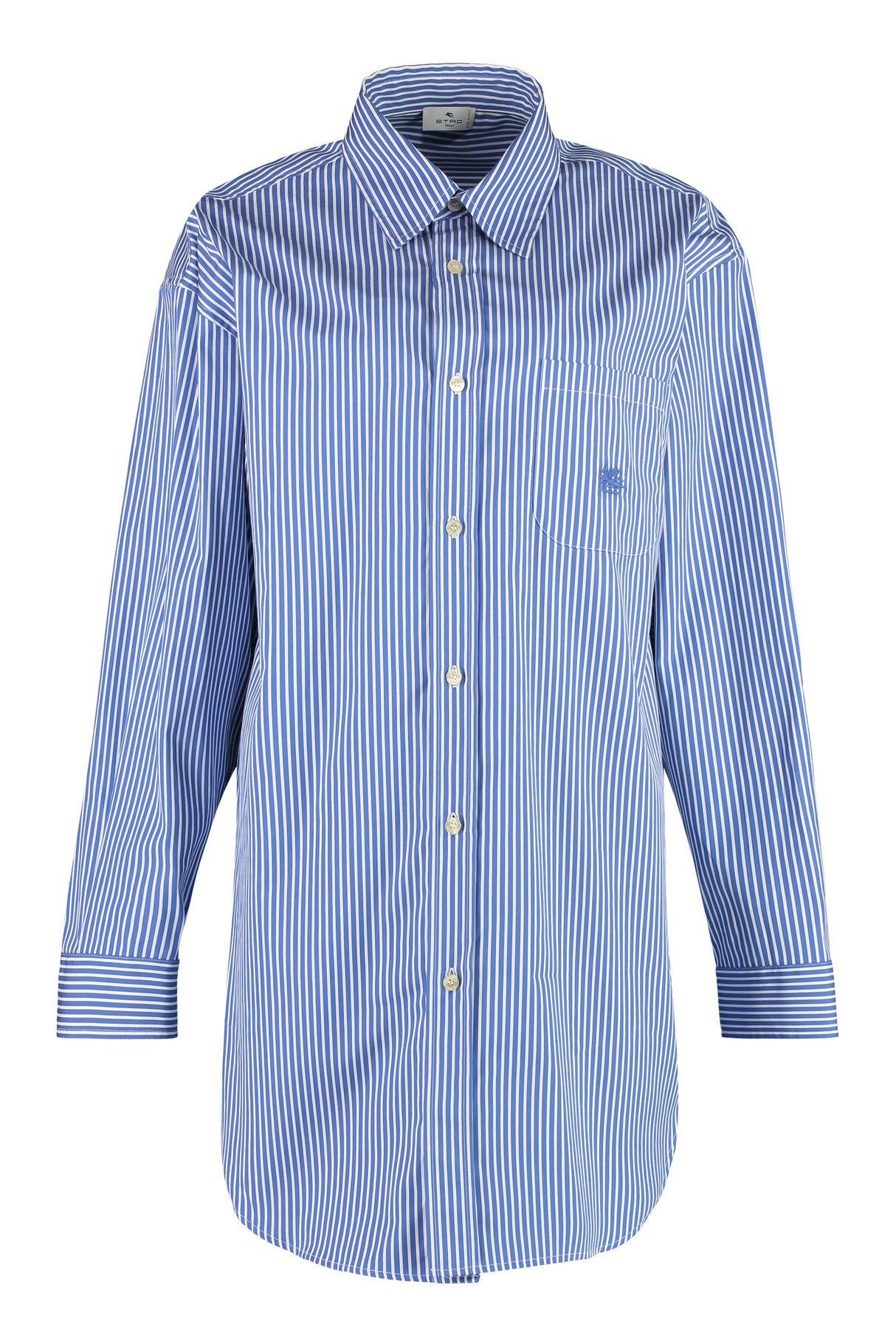藍色條紋純棉女裝襯衫 - ETRO FW23系列