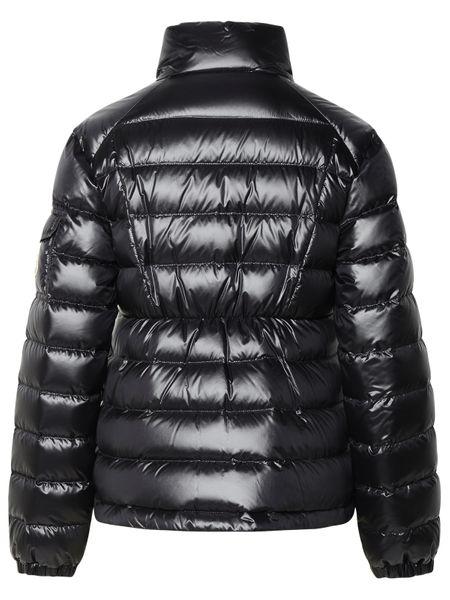 MONCLER Black Short Down Jacket for Women - Recycled Fabric, Down Filling, Regular Fit