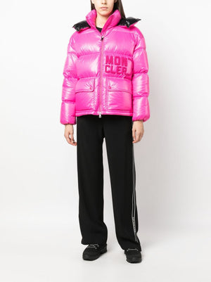 热粉红色FW23系列女式羽绒夹克