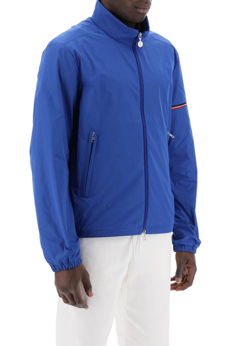 SS24コレクション - 男性用ナイロンフードウインドブレーカージャケット（ブルー）