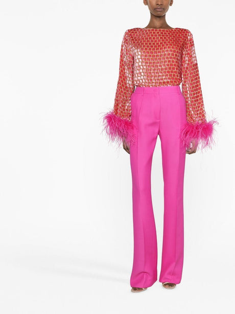 VALENTINO Pink Trousers for Women: Fall 2024 Collection