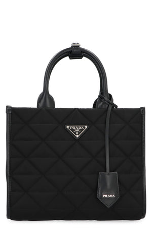 Black Nylon Quilted Handbag for Women