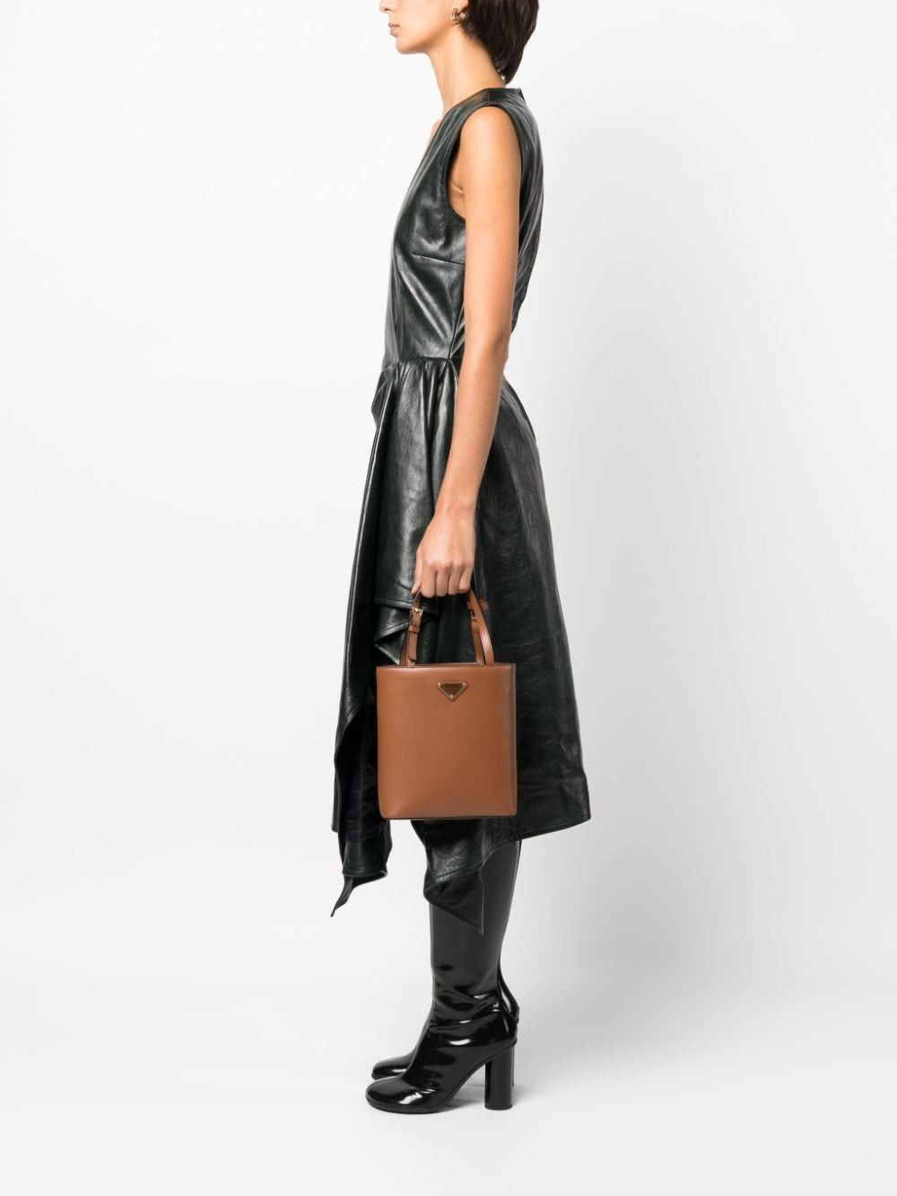 女性原版大手提皮包-棕色 100%納帕牛皮-SS24