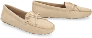 PRADA Beige Suede Loafers with Front Bow for Women - SS24 Collection